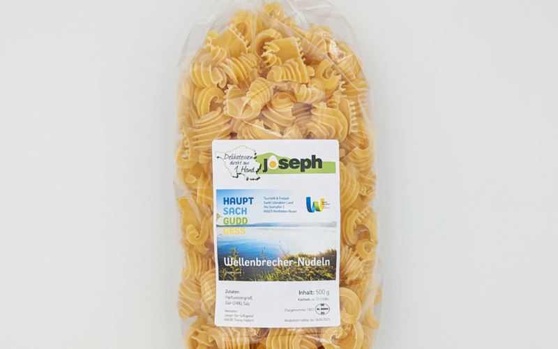 Wellenbrechernudeln vom Geflügelhof Joseph zu 500g verpackt