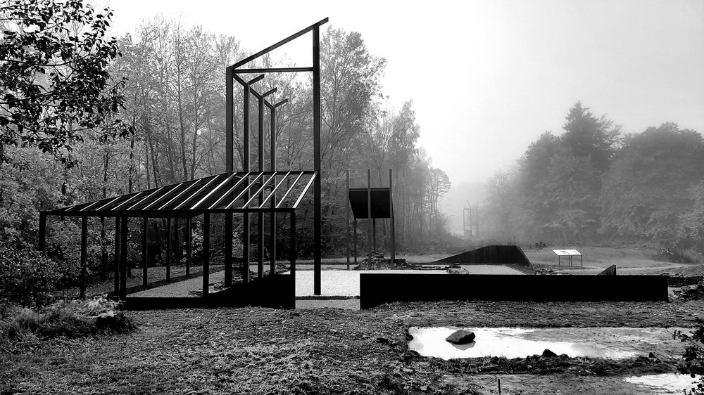 Schnuppergrabungen beim Vicus Wareswald In einem schwarz-weiß Bild ist ein römisches Baukunstwerk zu sehen.