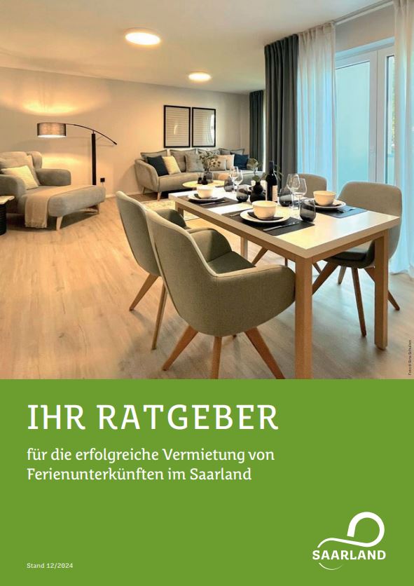 Ihr Ratgeber für die erfolgreiche Vermietung von Ferienunterkünften im Saarland ist DAS Nachschlagewerk für alle, die eine private Ferienunterkunft betreiben. Wir geben dir hier die wichtigsten Informationen rund um die Vermietung von Ferienwohnungen, Ferienhäusern und Ferienzimmern mit. Angefangen bei den rechtlichen Grundlagen über Tipps zur Ausstattung bis hin zu den Kriterien für die Sterneklassifizierung des Deutschen Tourismusverbands (DTV).
